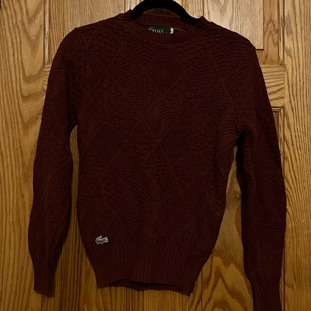 Vintage ladies size small burgundy Izod Lacoste sweater